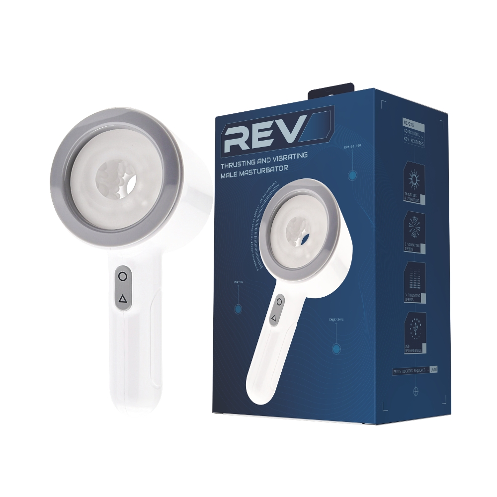 REV Thrusting and Vibrating Open Ended Male Masturbator
