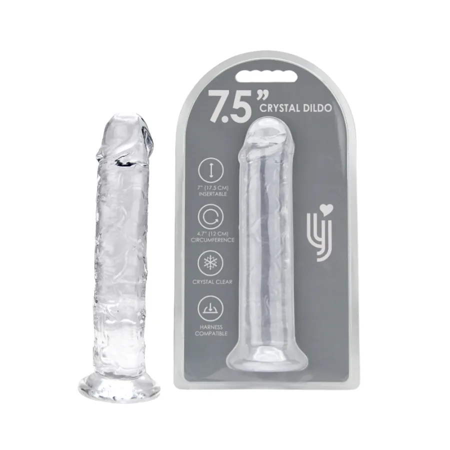 Loving Joy 7.5 Inch Suction Cup Dildo Clear
