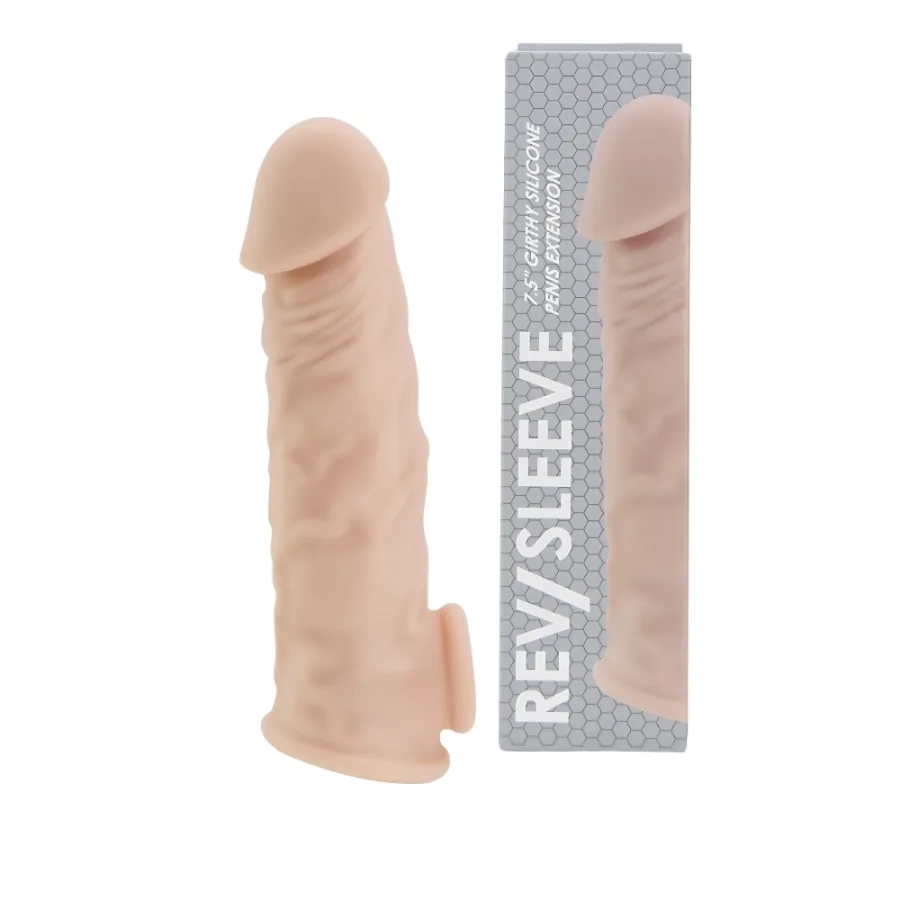 Rev-Sleeves 7.5 Inch Girthy Realistic Silicone Penis Extension Sleeve