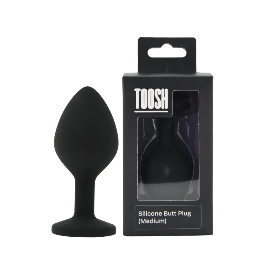 Toosh Black Silicone Butt Plug Medium