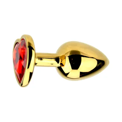 Precious Metals Heart Shaped Butt Plug-Gold